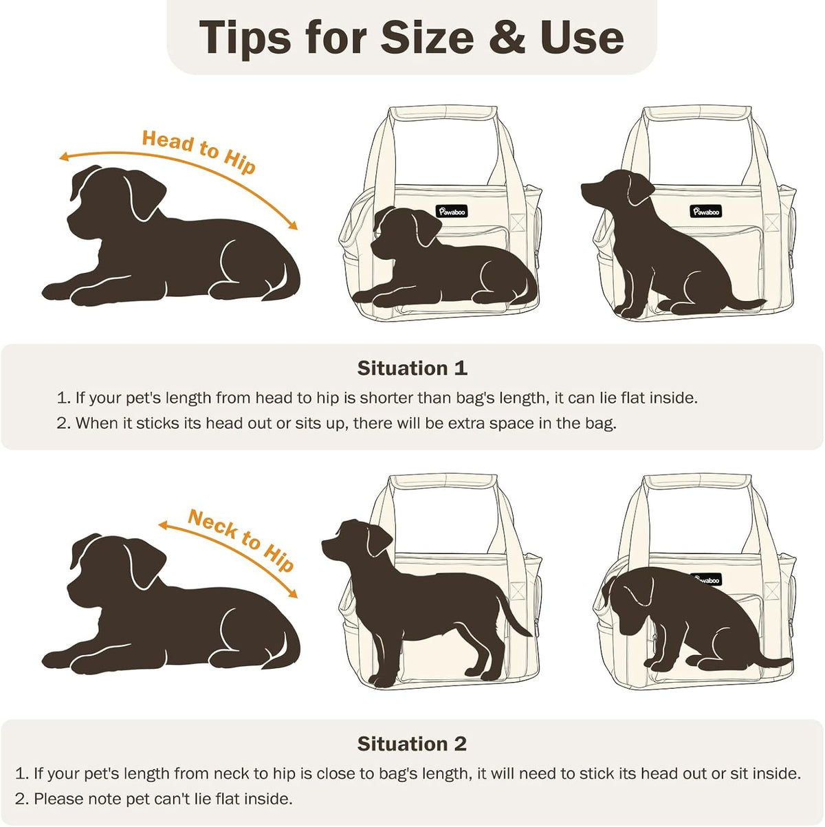 pawaboo dog purse carrier for small dogs,under 9, close-up detail