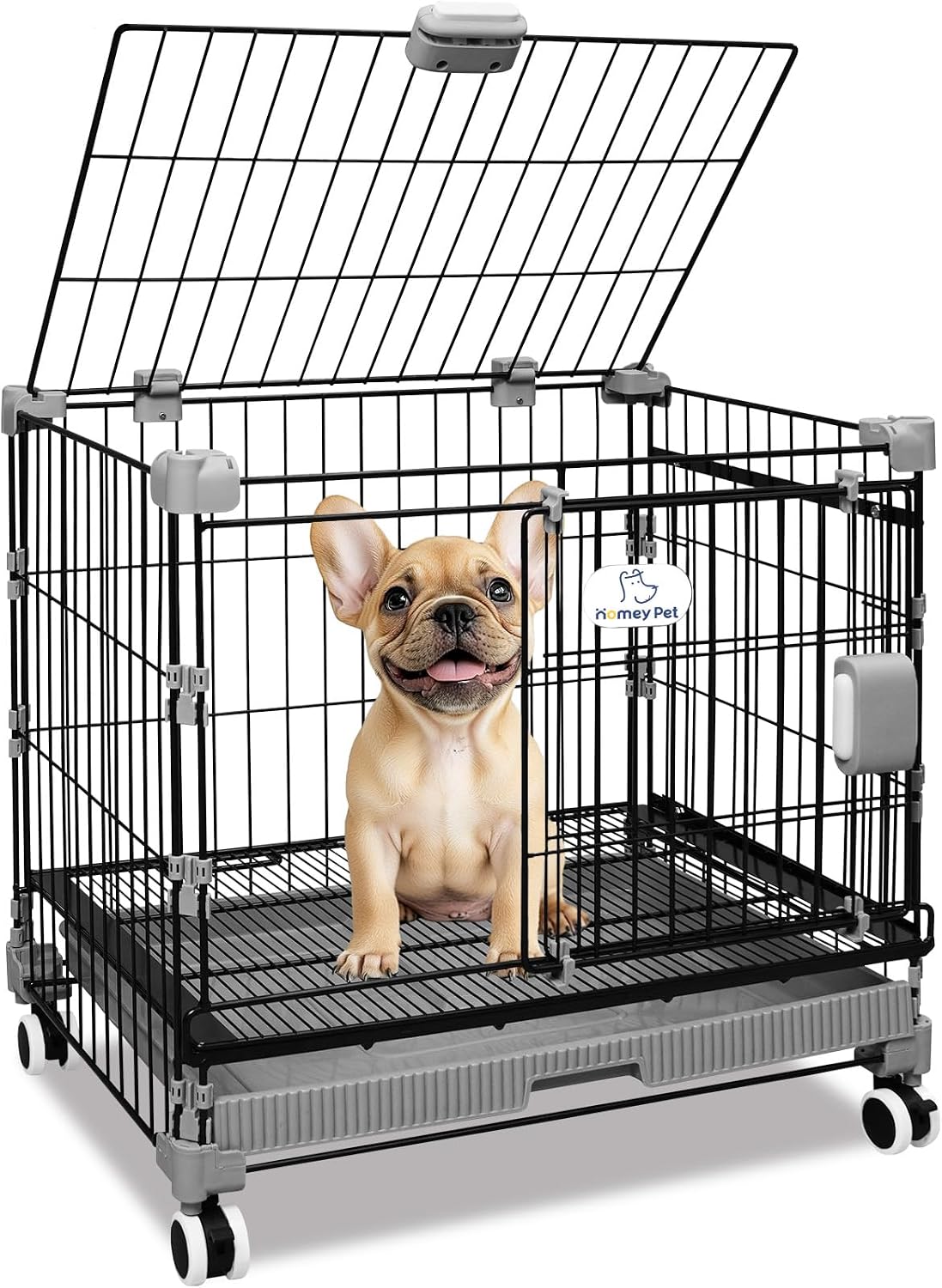 homey pet 24 inch stackable small dog crate, main product view