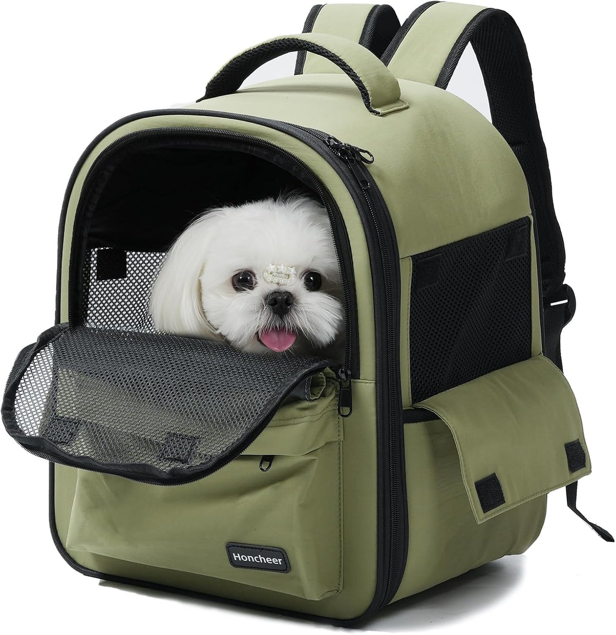 cat carrier dog backpack carrier with anti-collapse bottom, main product view