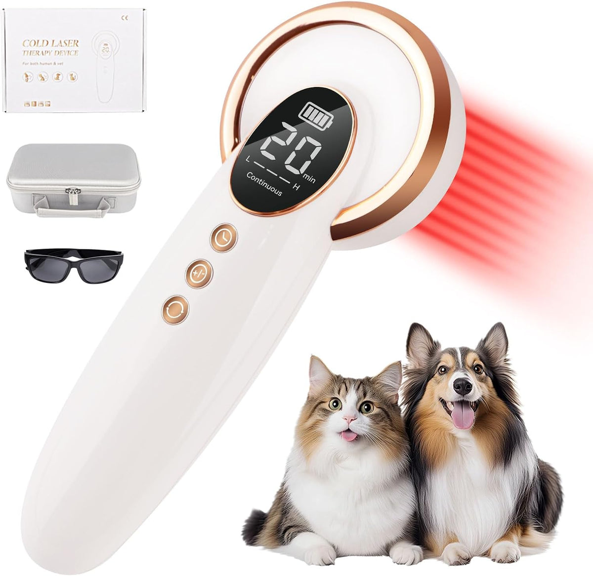 portable cold laser therapy device for dog cat, main product view