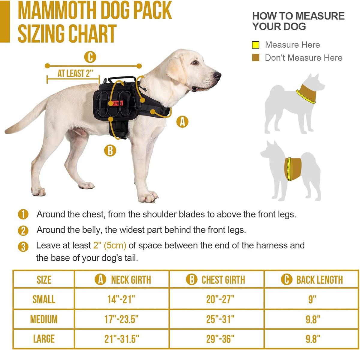 onetigris dog backpack for medium & large dogs, side view