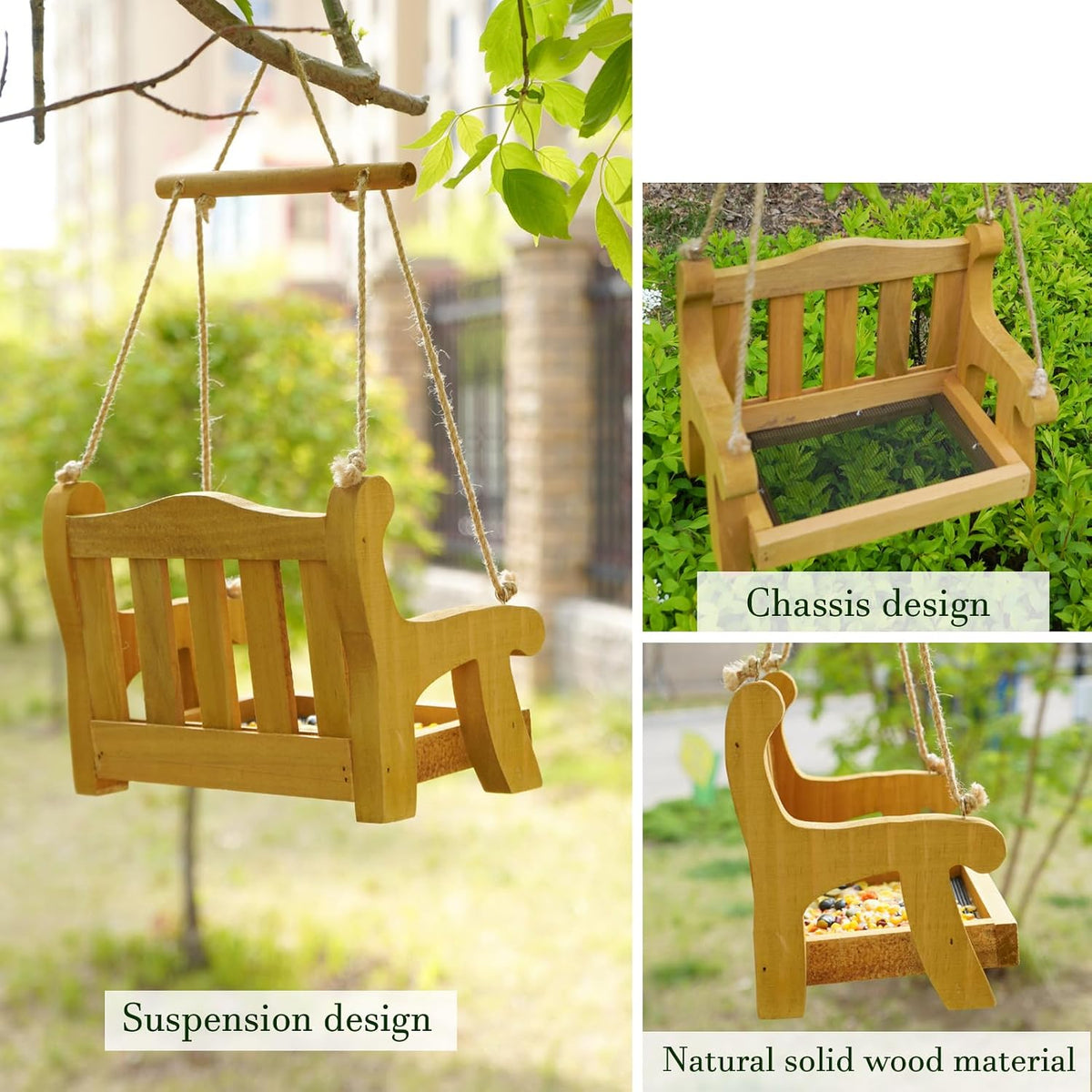 gdyooshow set of 2 regency porch swing bird, close-up detail