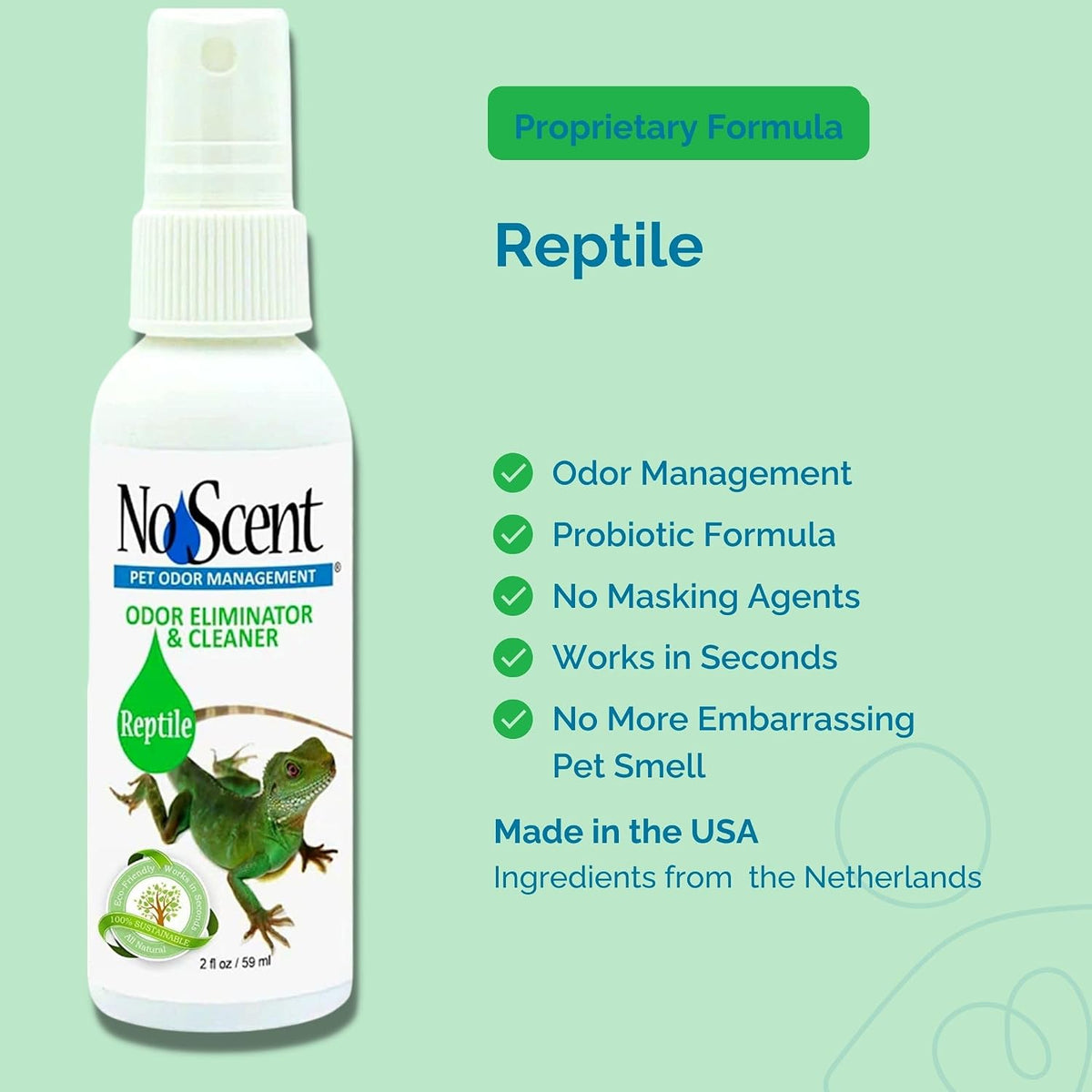 no scent reptile tank cleaner spray & pet shown in use