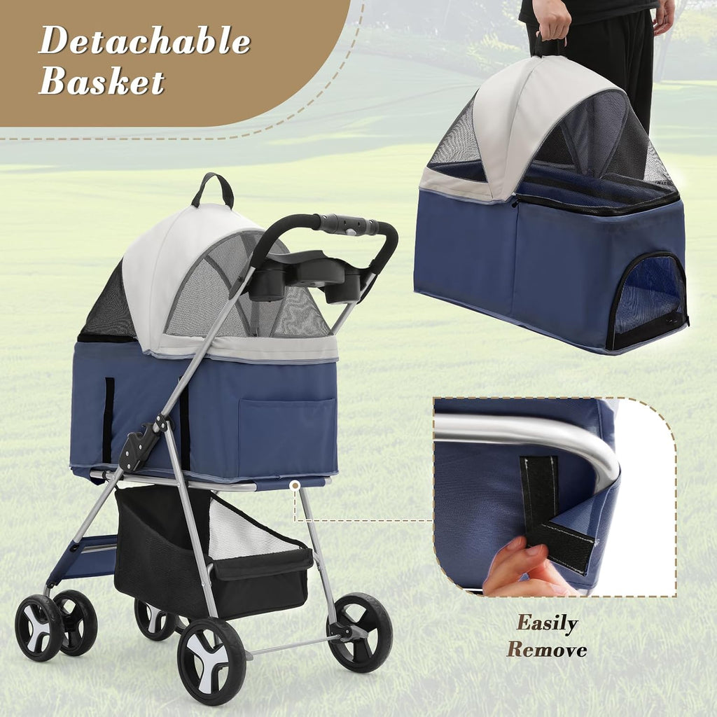 athena collection 4 wheels pet stroller dog stroller, package contents