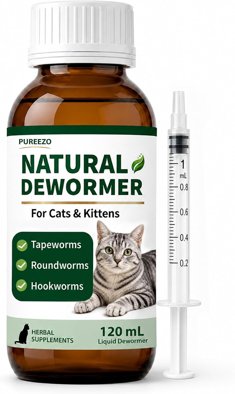 cat dewormer for cats & kittens, broad-spectrum liquid, main product view