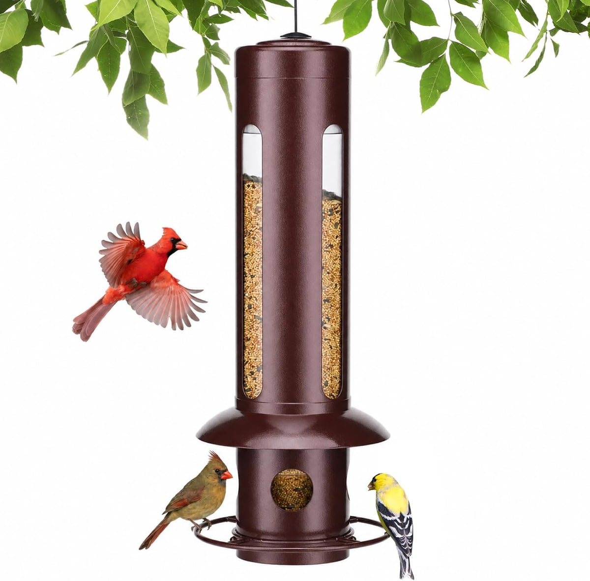 kingsyard squirrel proof hanging bird feeder for outdoors, main product view