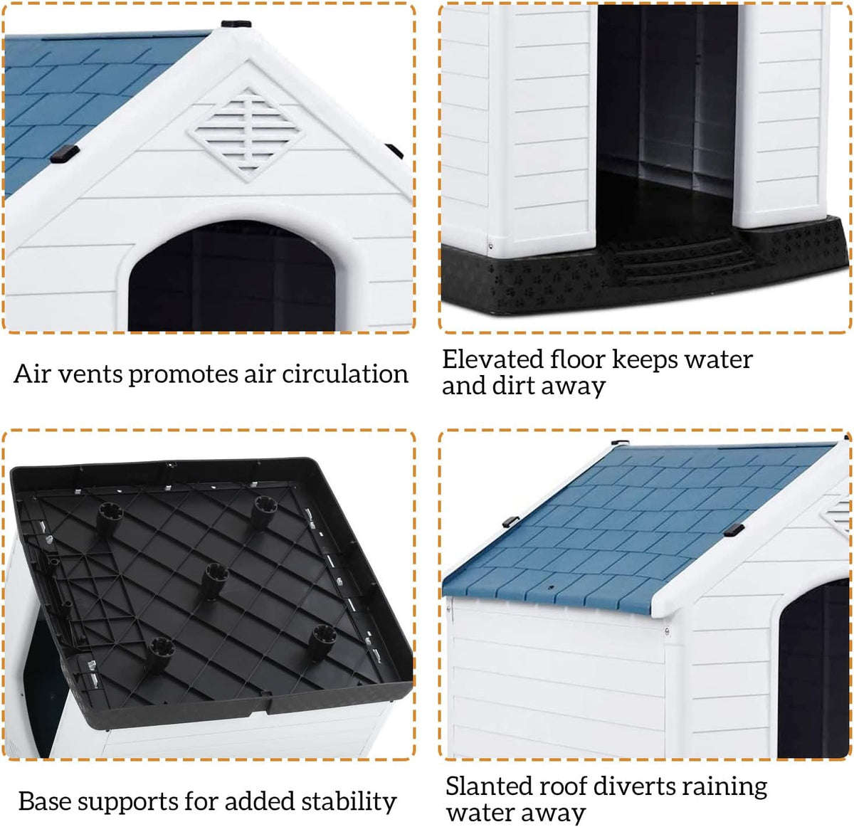 large dog house,outdoor dog kennel,insulated dog house pet shown in use