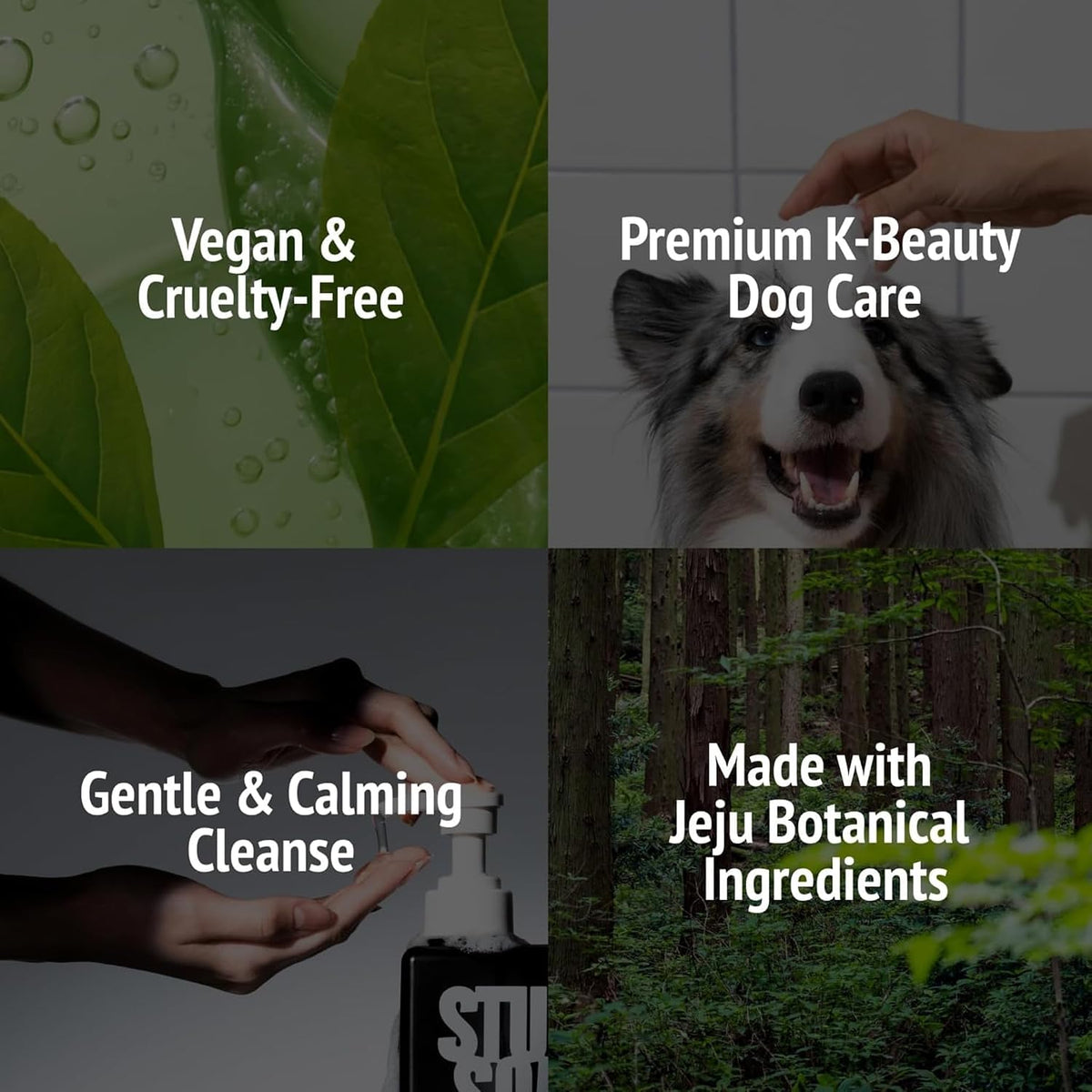 dog shampoo refill 1l for sensitive skin – showing dimensions