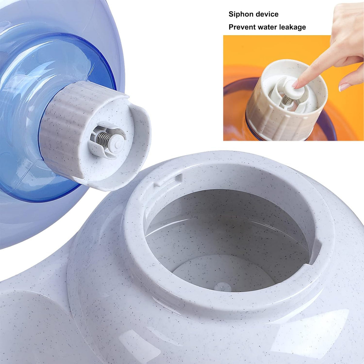 pet water dispenser station - 3 gallon/11l replenish, close-up detail