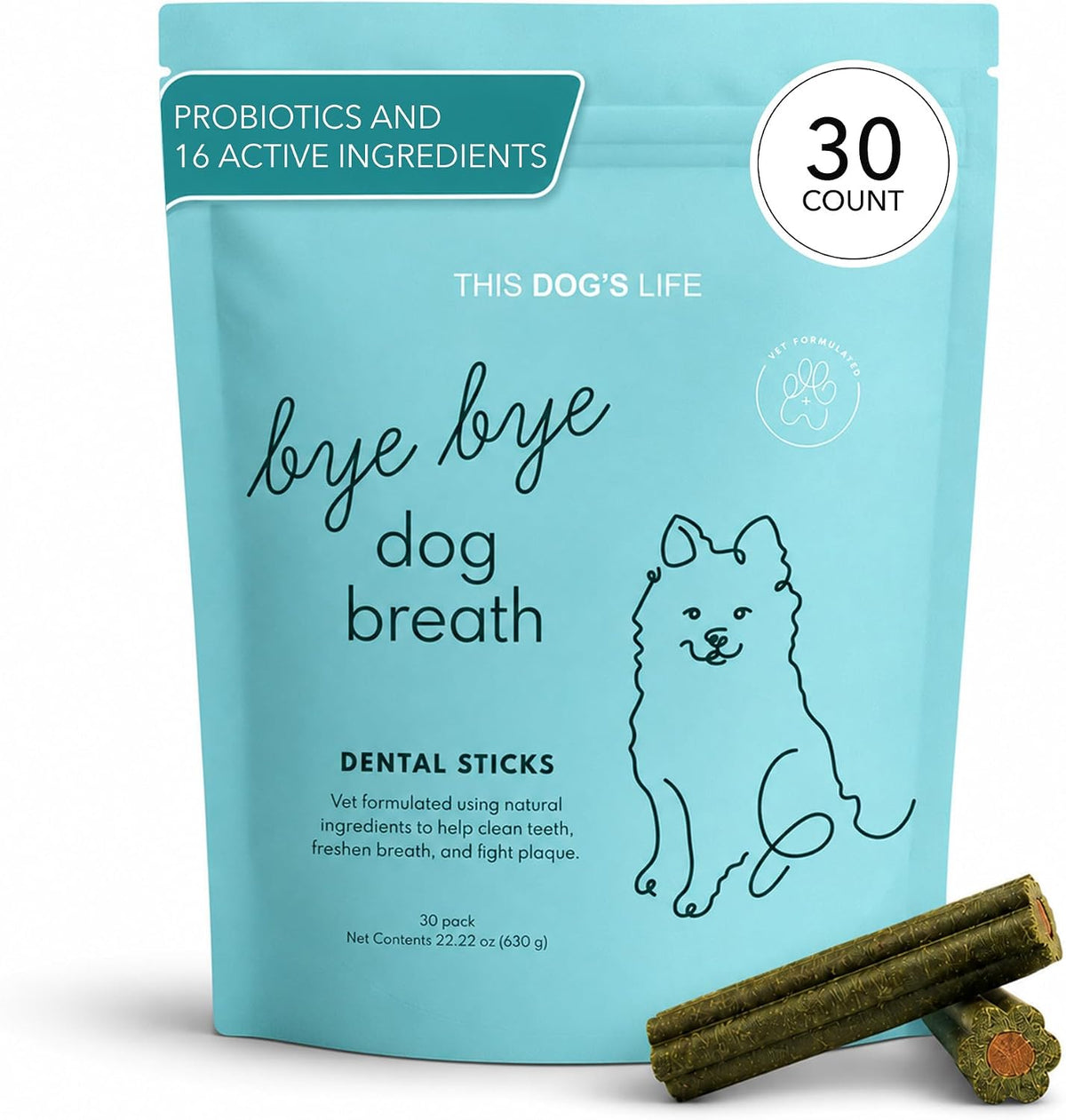 dental sticks for dogs - freshens breath, cleans, main product view