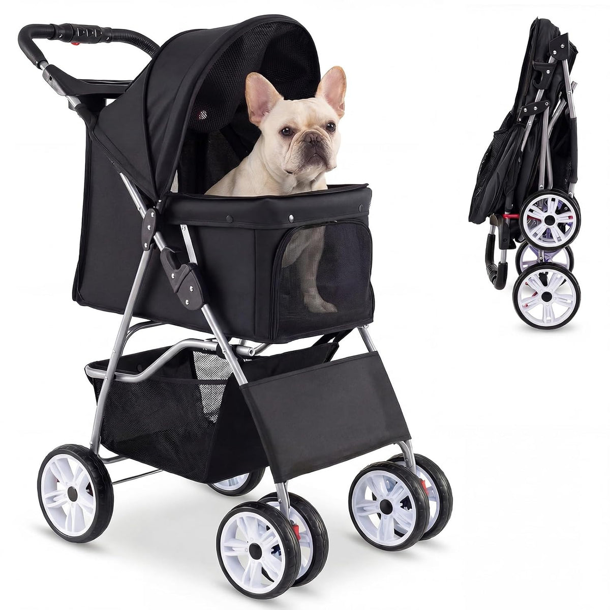 giantex foldable pet stroller for small dogs &, main product view