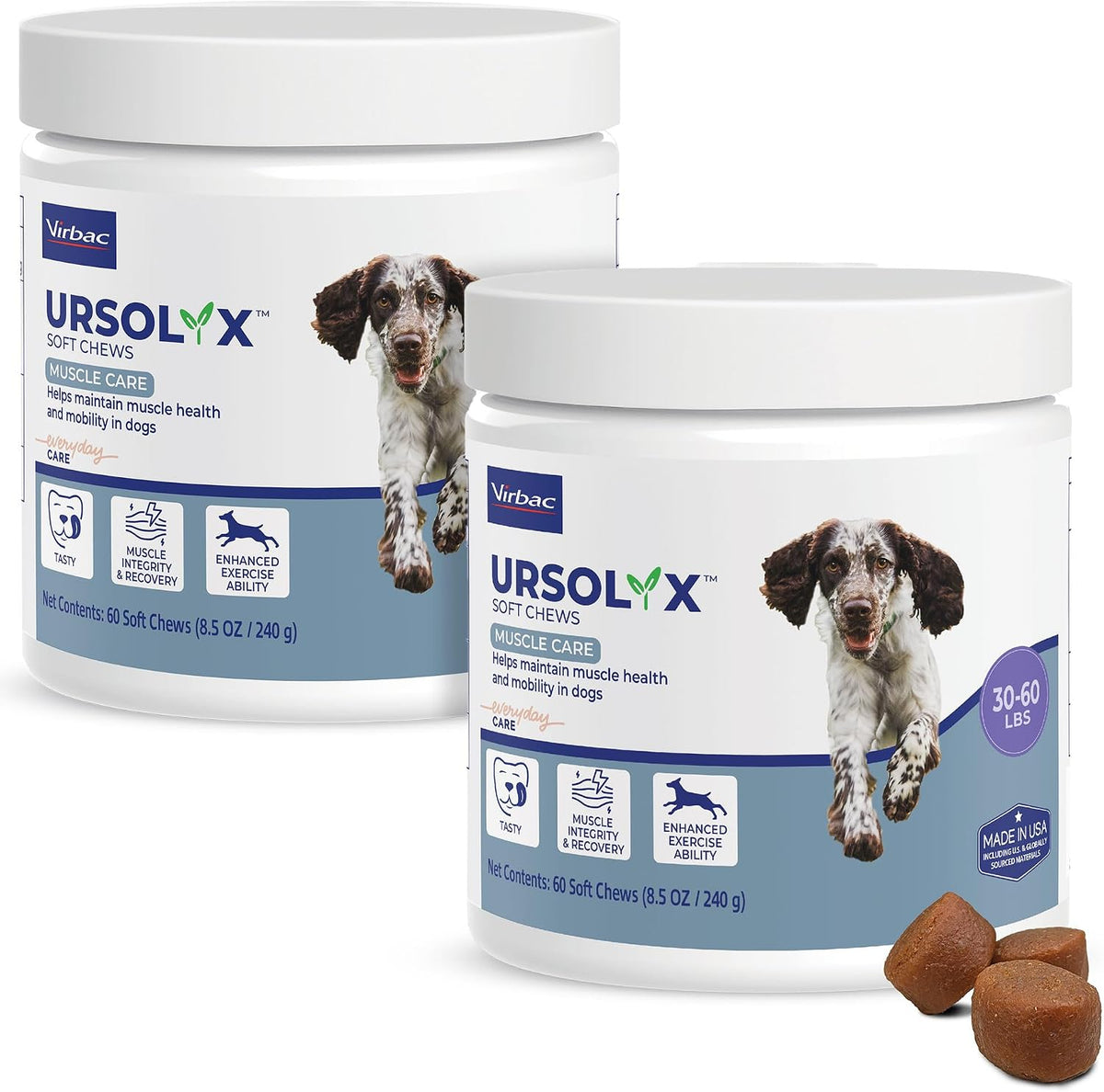 virbac ursolyx soft chews for dogs | muscle, main product view