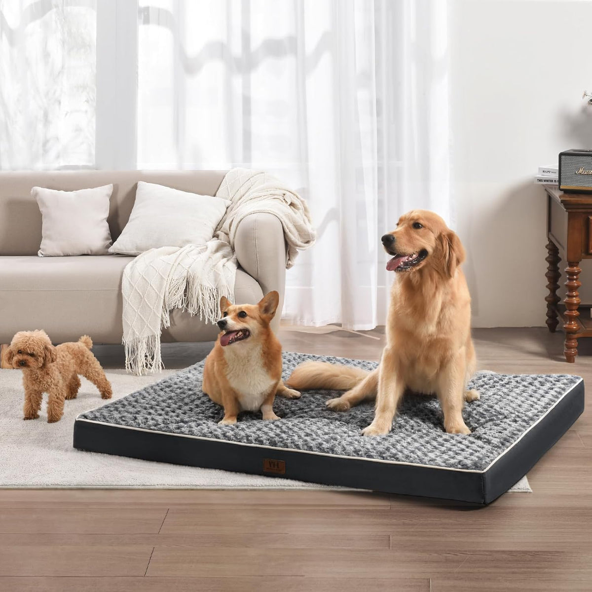 western home wh orthopedic xl dog bed extra on a desk or shelf