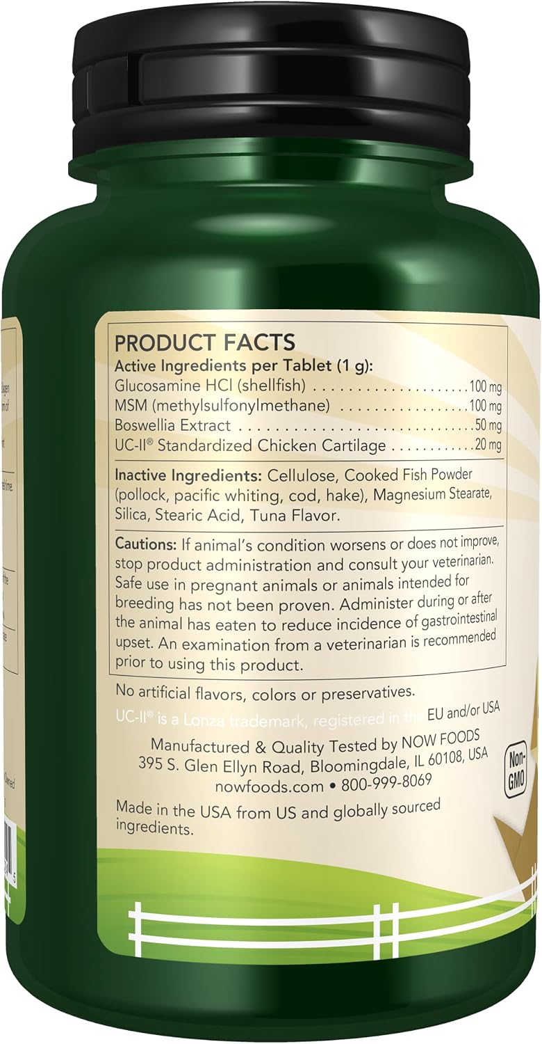 now pets, uc-ii® advanced joint mobility for dogs, close-up detail