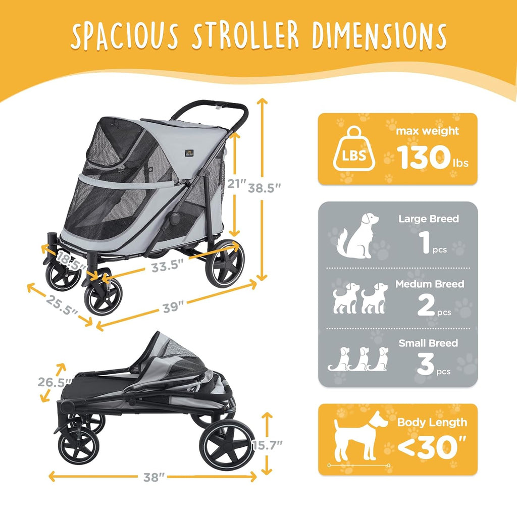 canine canyon all-terrain pet stroller for large &, close-up detail