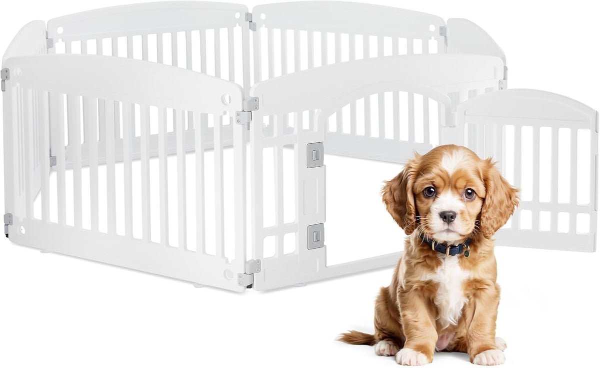 healsmart 6 panel dog playpen, 24” exercise puppy, main product view