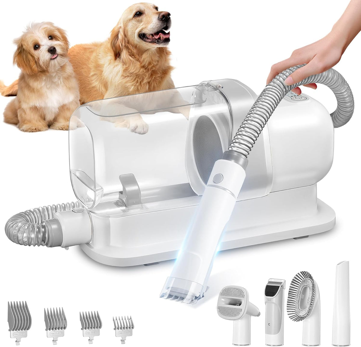 grooming kit with 2.3l vacuum suction 99% pet, main product view