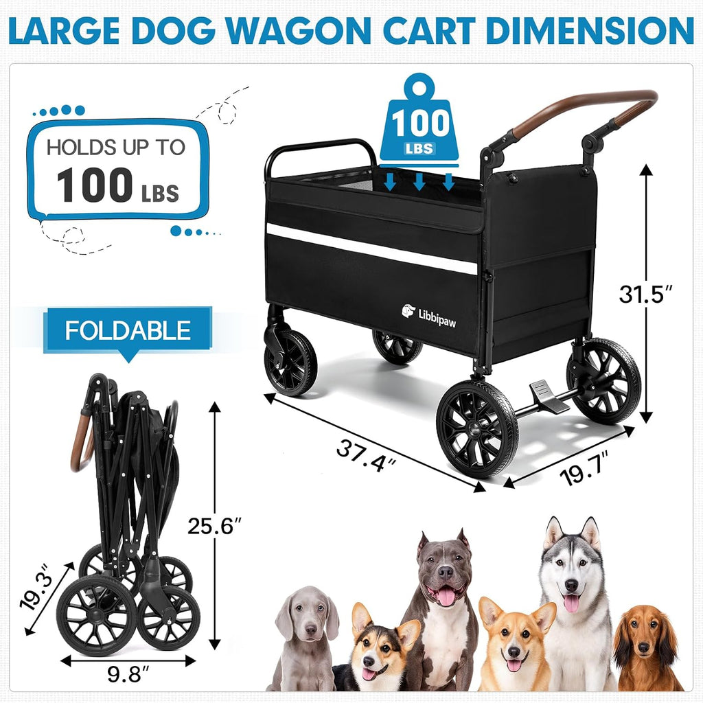 foldable dog wagon for medium & large dogs, package contents