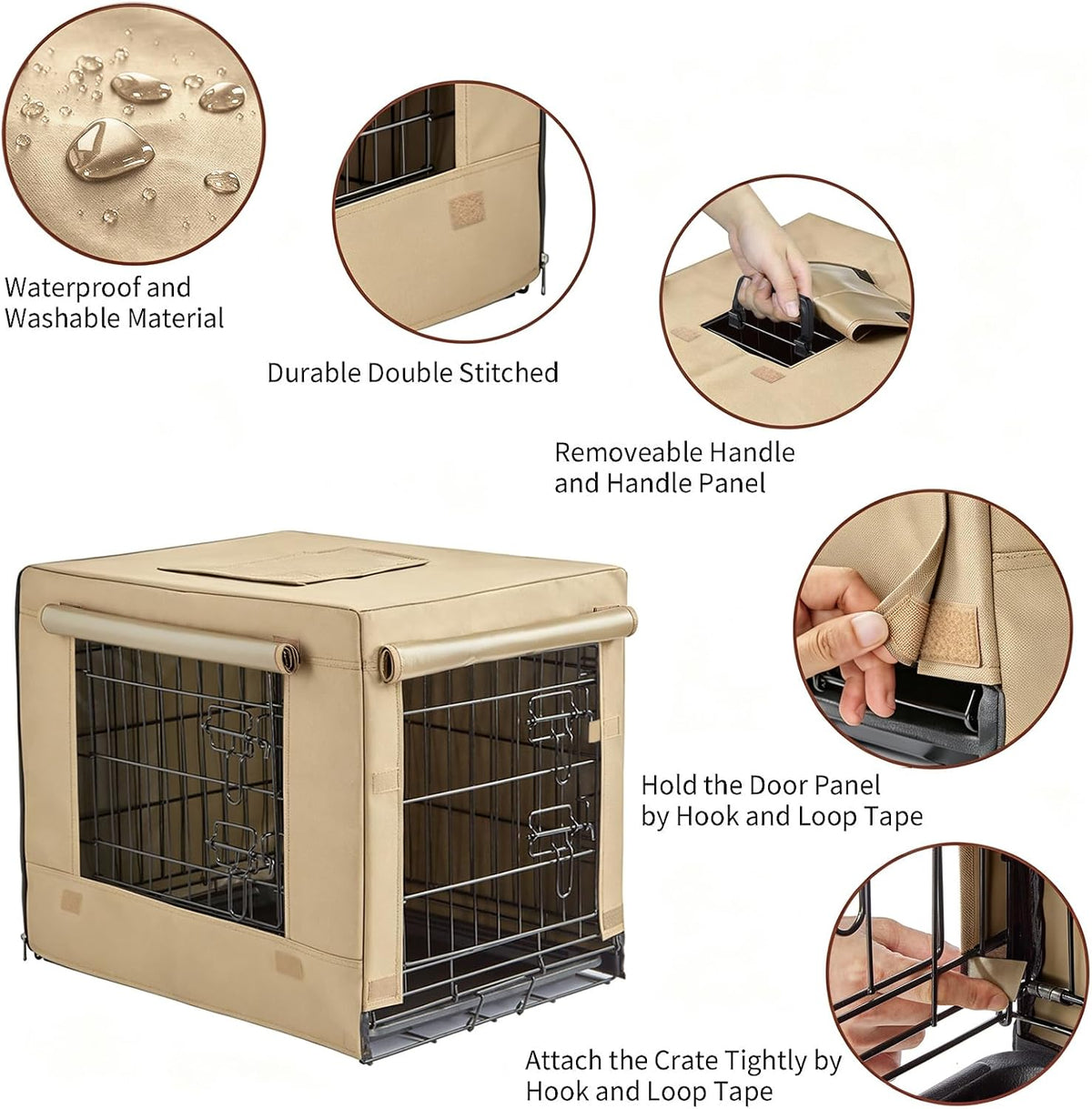 donoro dog crates for small size dogs indoor, side view