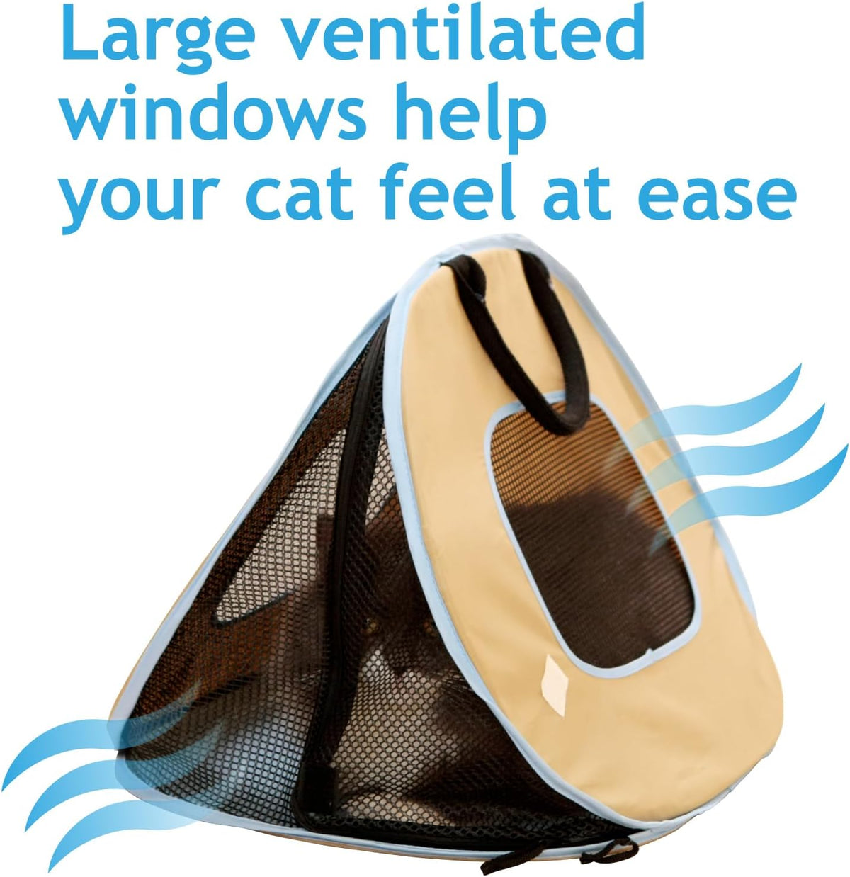 necoichi portable ultra light cat carrier, close-up detail