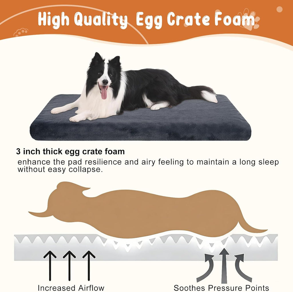 empsign dog bed mat crate pad mattress, ultra shown in use