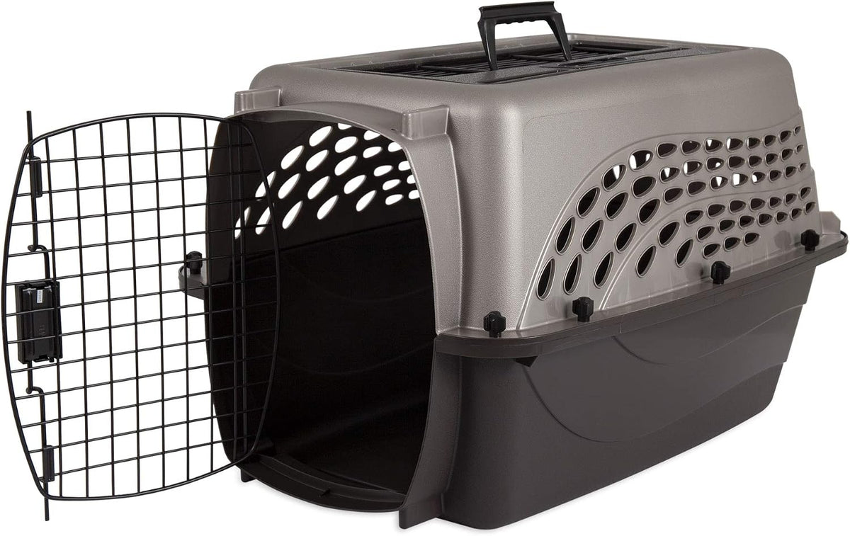2-door easy load cat & dog kennel-up to shown in use