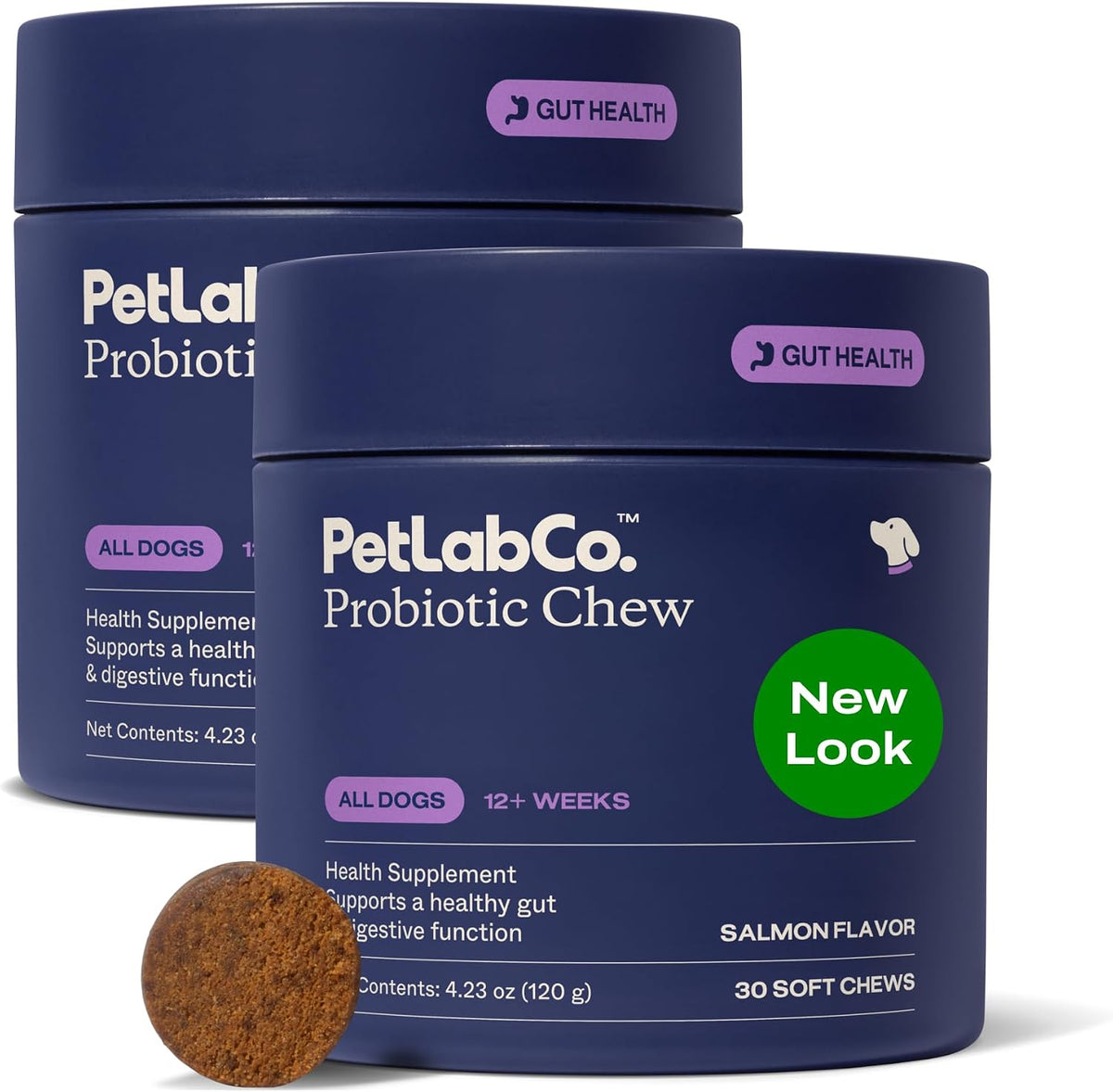 petlab co. probiotic chews, 30 soft chews, 2-pack, main product view