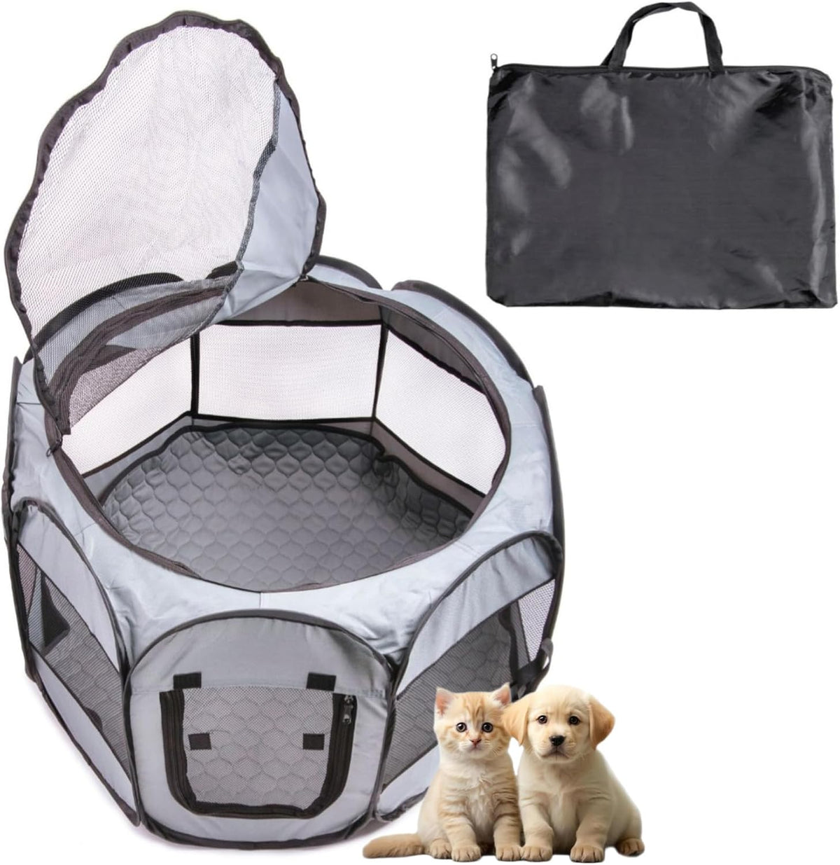 pet pen with washable pee pad, dog playpen, main product view