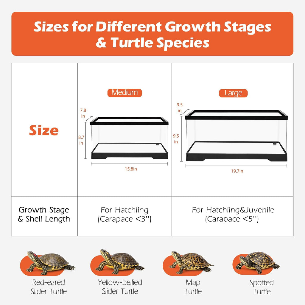 azv all-in-one baby turtle tank starter kit, 4.6, close-up detail