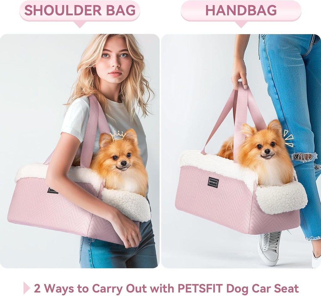 petsfit cat car seat, portable console dog car, close-up detail