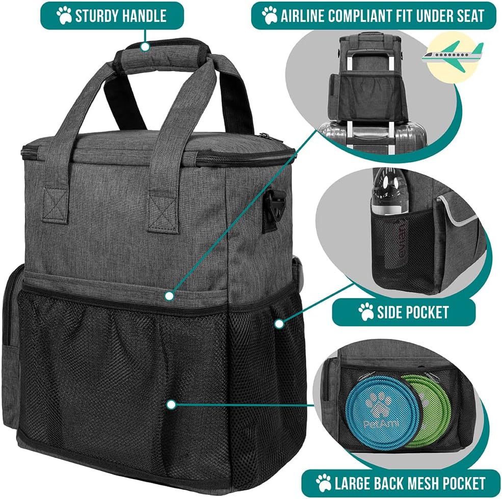 petami dog travel bag organizer, pet supplies diaper, side view
