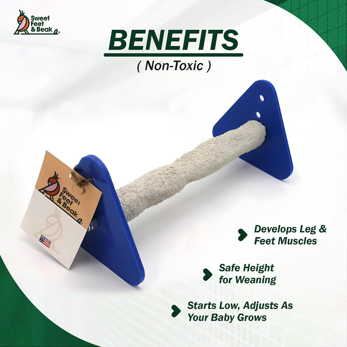 sweet feet and beak baby weaning stand, large, side view