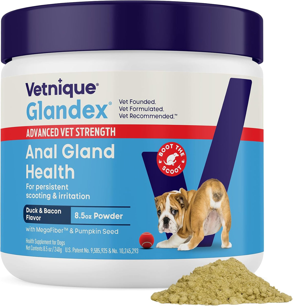 vetnique glandex for dogs advanced strength anal gland, main product view