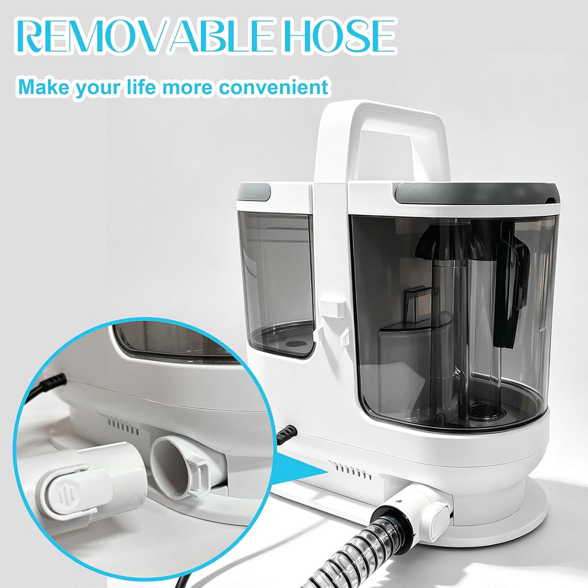 18kpa carpet cleaner machine, portable carpet and upholstery, side view