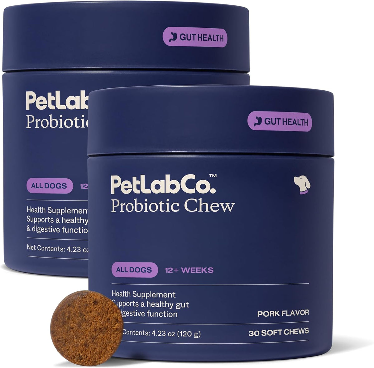 petlab co. probiotic chews for dogs, 30 soft, main product view