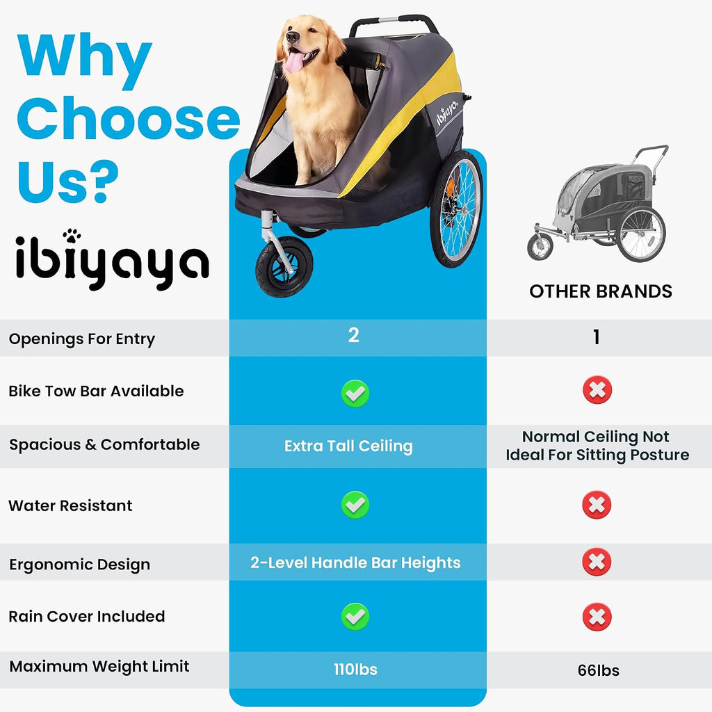 ibiyaya - hercules large dog stroller for large shown in use