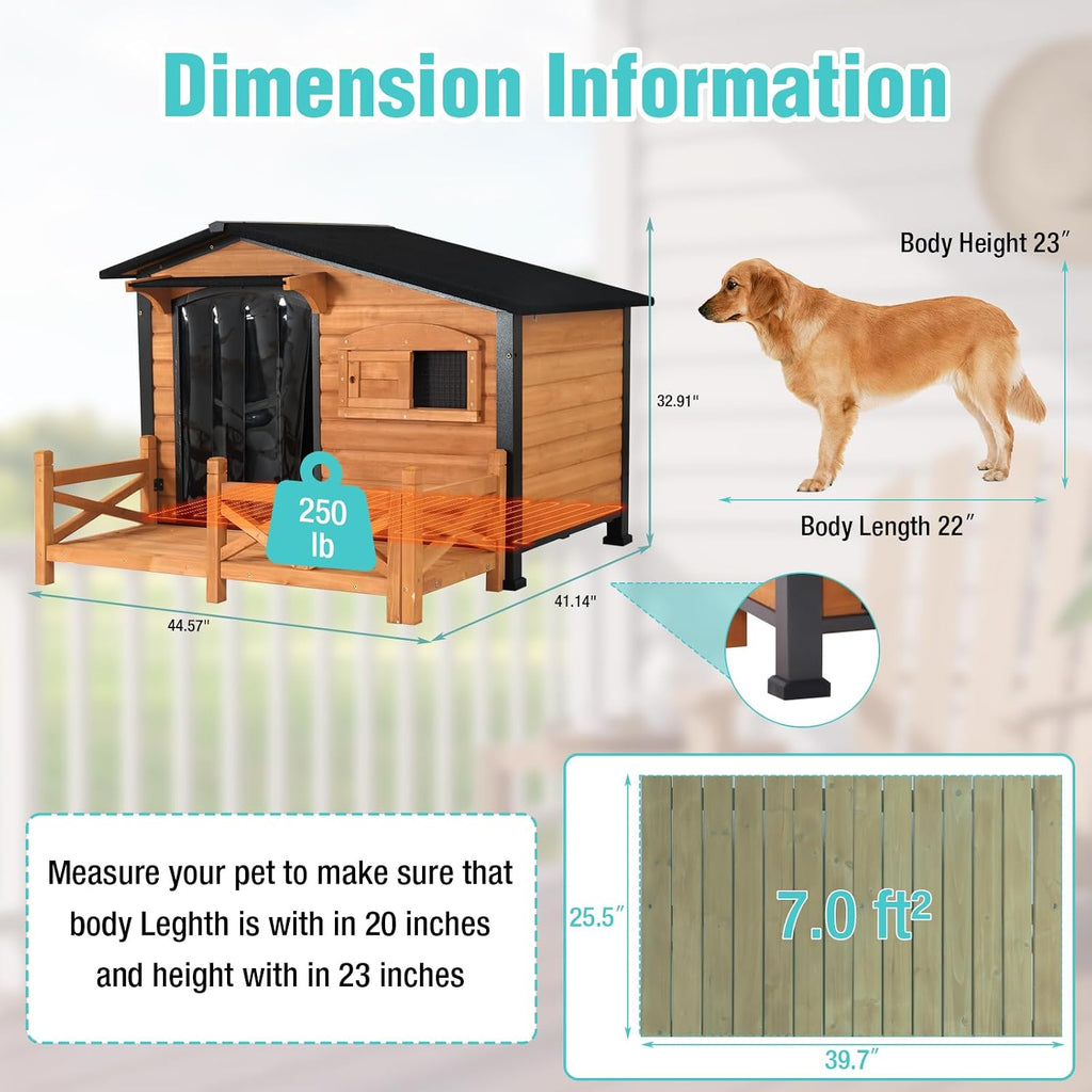 heated dog house for outdoor use with matel, package contents
