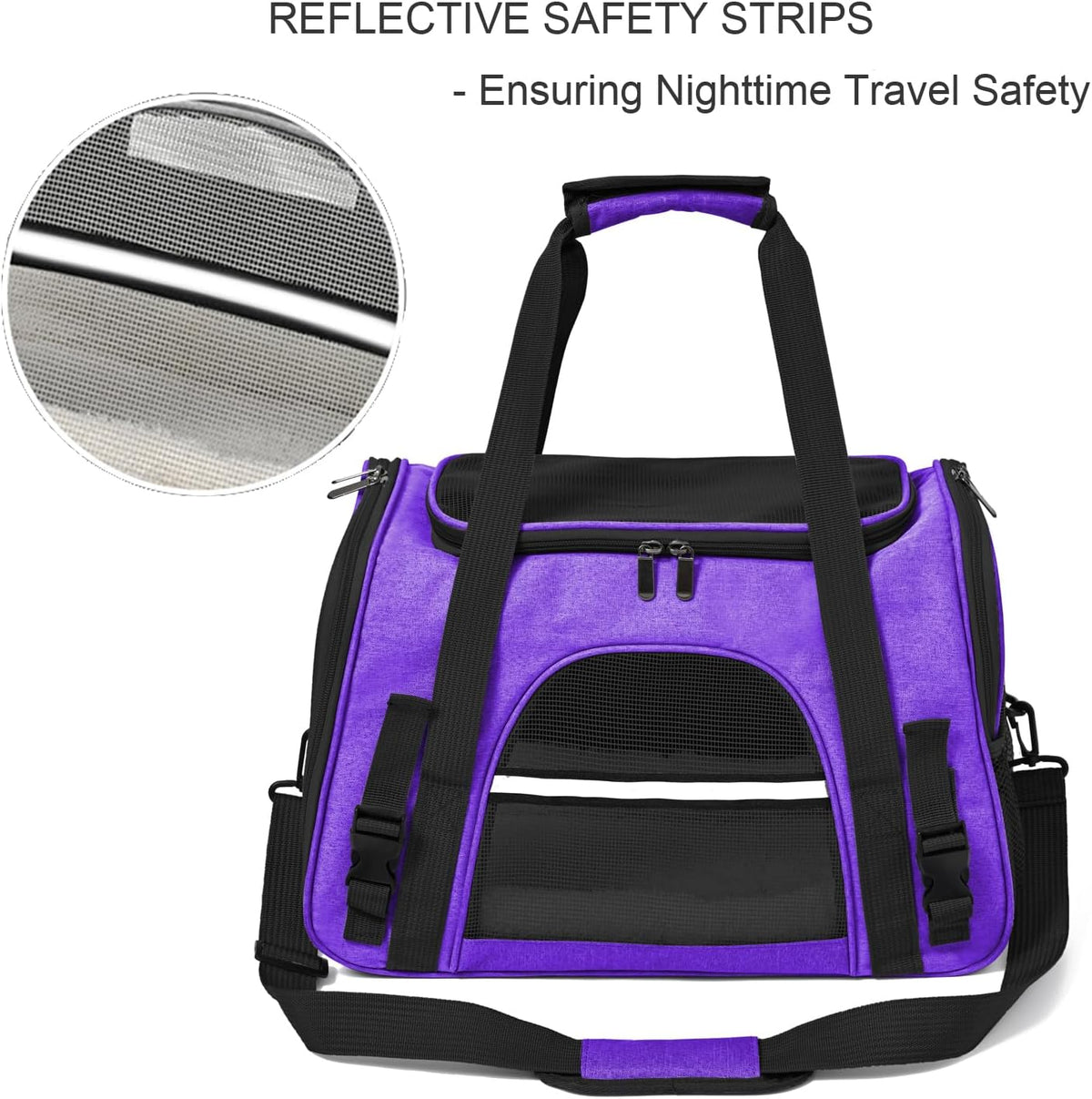 dog cat carrier soft for small pet up, side view