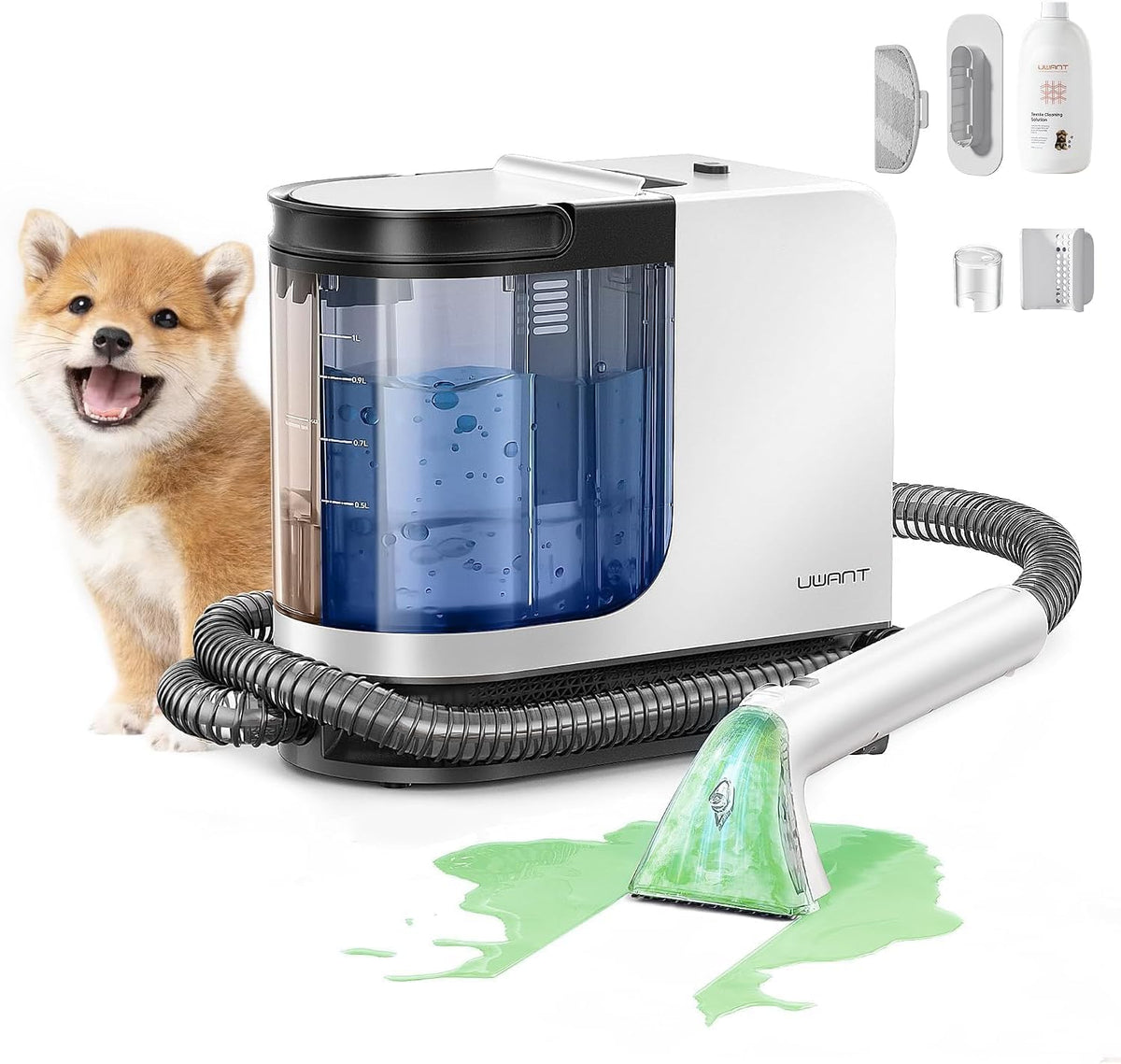uwant carpet cleaner machine with powerful suction for, main product view