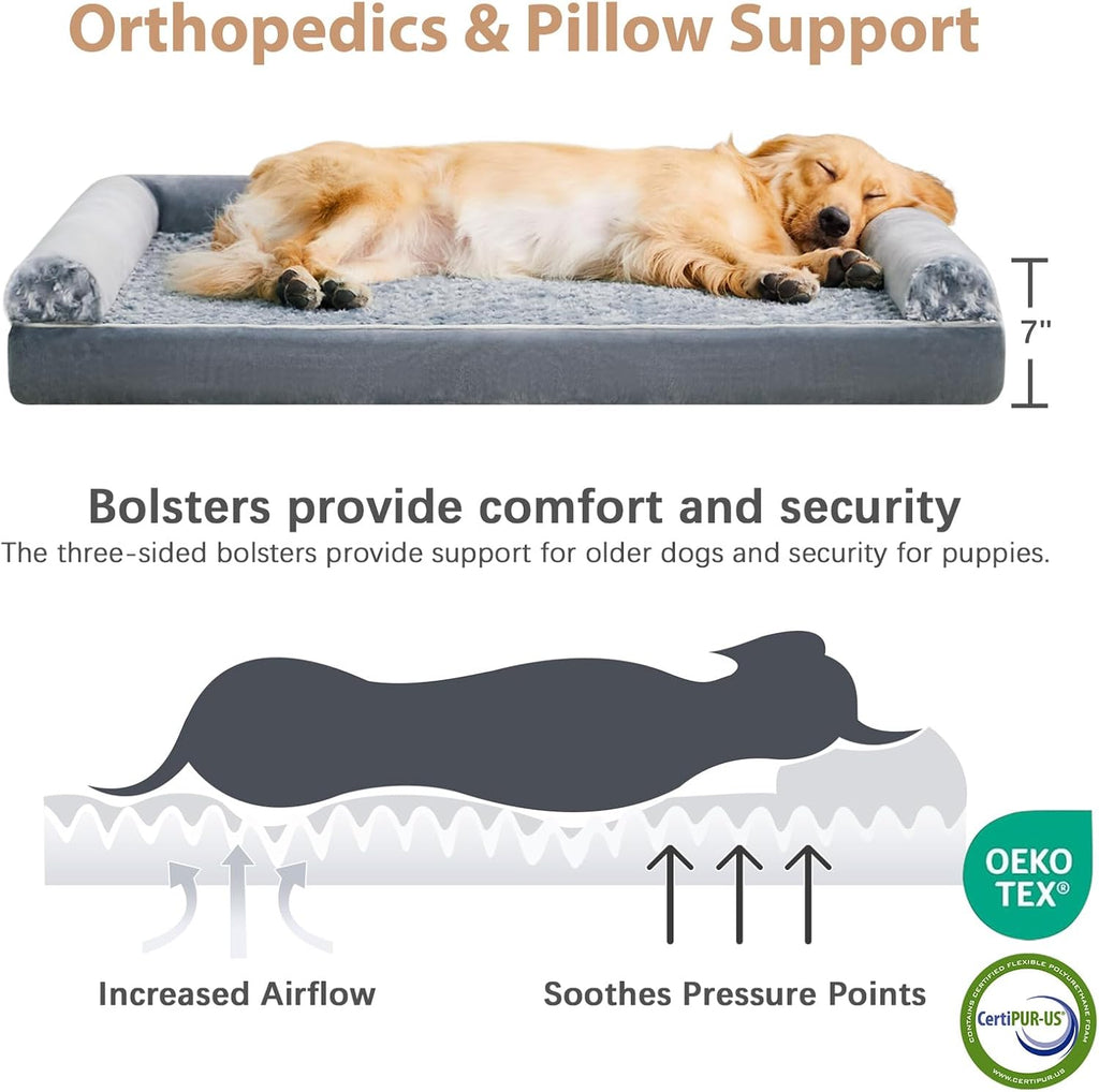 bfpethome orthopedic washable large dog bed for senior, close-up detail