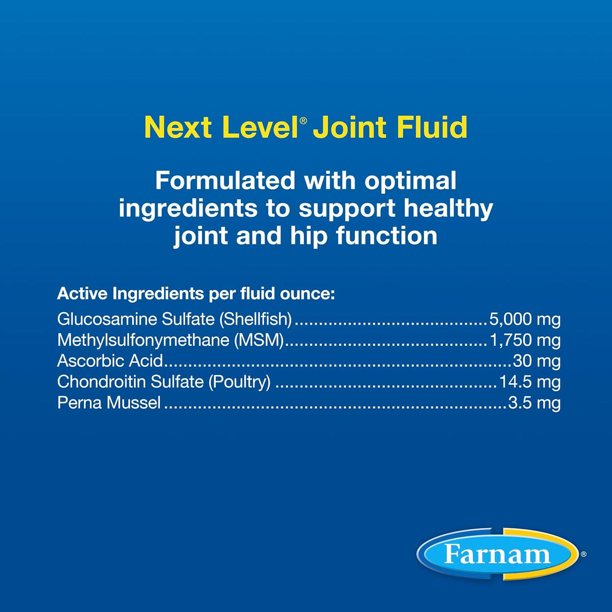 farnam next level joint supplement for horses & showing dimensions