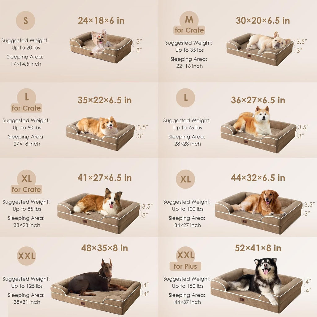 eheyciga orthopedic dog beds large sized dog, waterproof shown in use