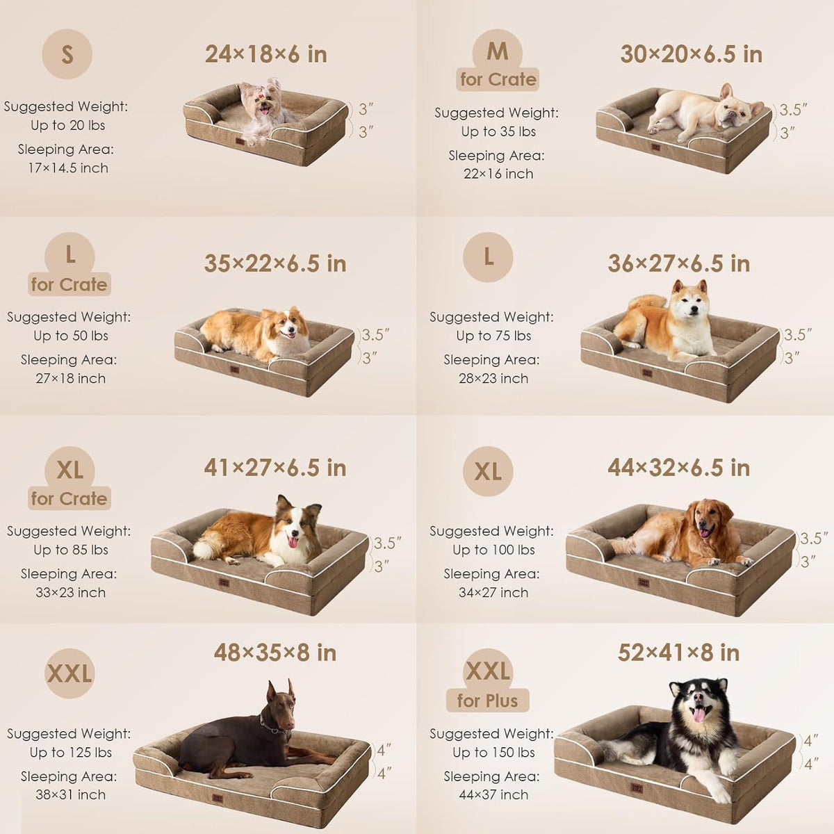 eheyciga orthopedic dog beds large sized dog, waterproof shown in use