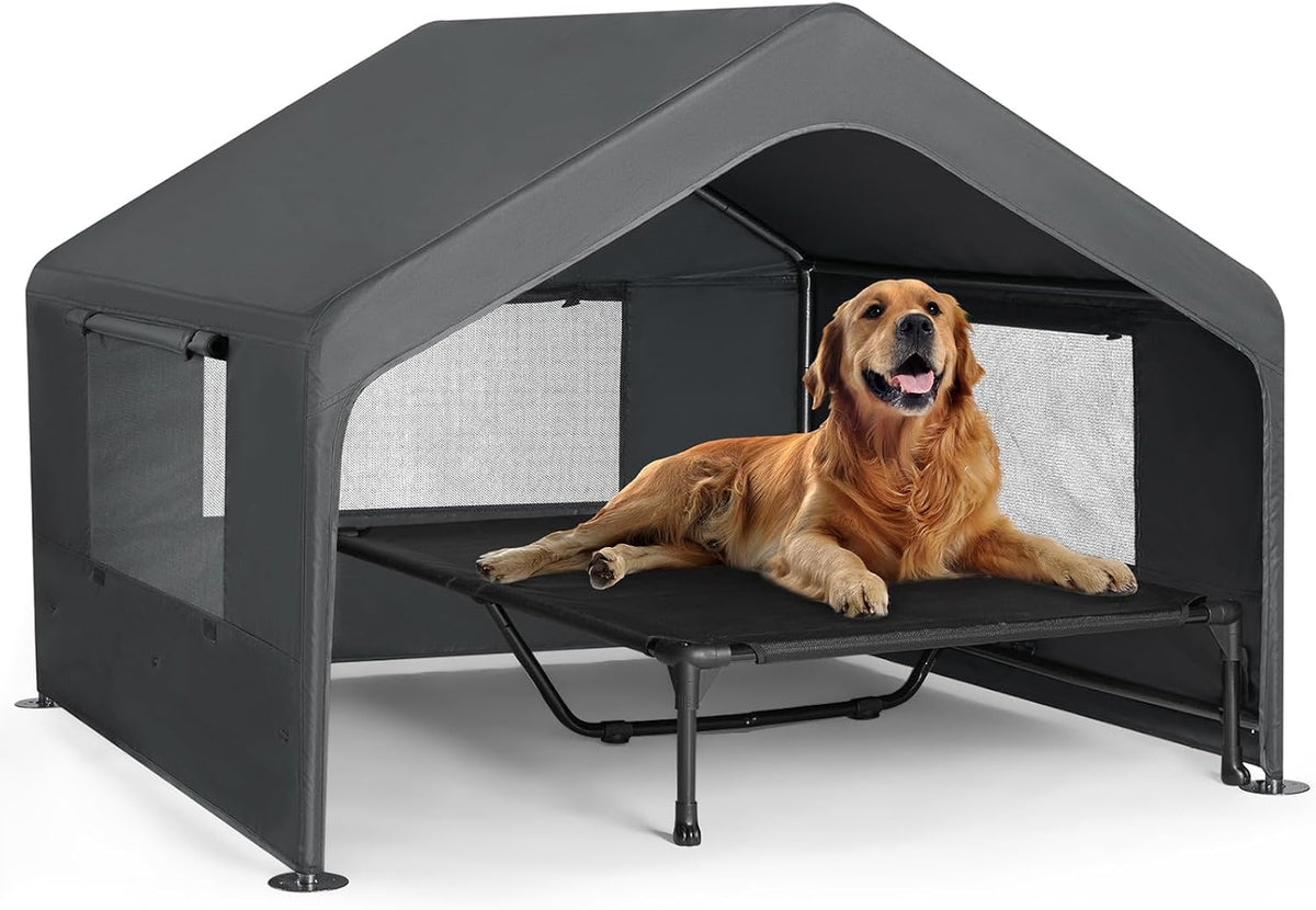 veehoo extra large dog house outdoor includes elevated, main product view