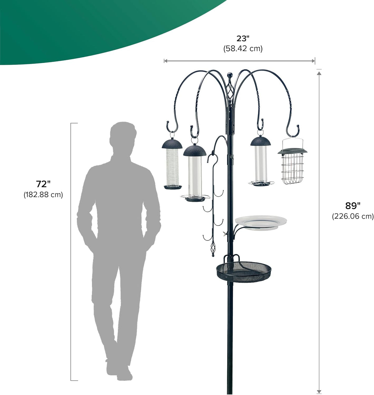 gardman ba01343 complete bird feeding station kit with shown in use