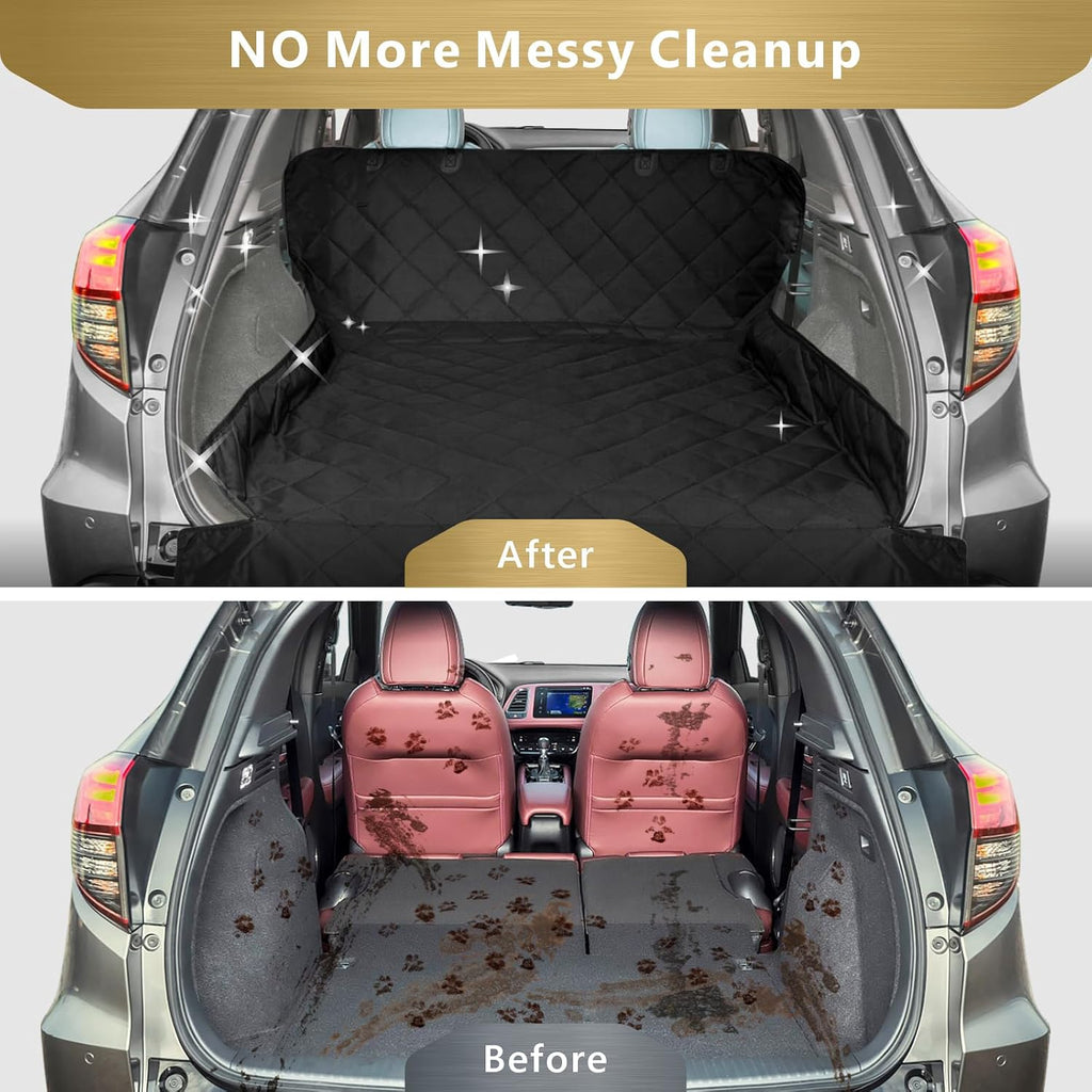 suv cargo liner for dogs - trunk cover, close-up detail