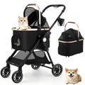 3-in-1 foldable pet stroller for small dogs &, main product view