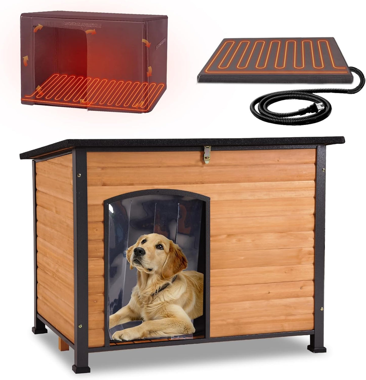 gutinneen heated dog house outdoor insulated dog house, main product view