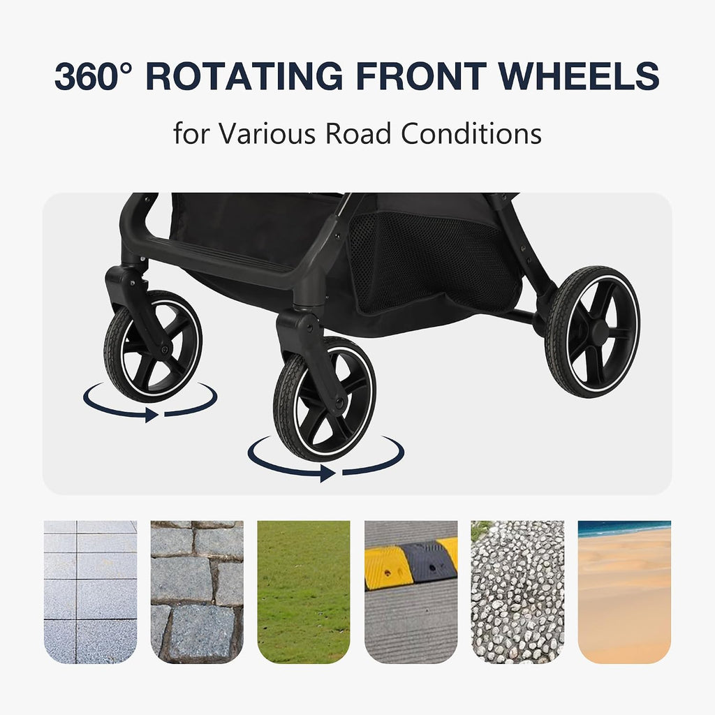 pet stroller for small medium dogs & cats, front angle view