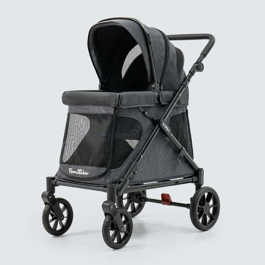 familidoo q1 2.0 multi-use kids wagon stroller – shown in use